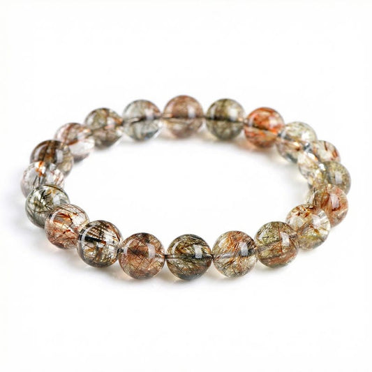 Abundance & Protection Crystal Bracelet |Black Gold Melody's Stone