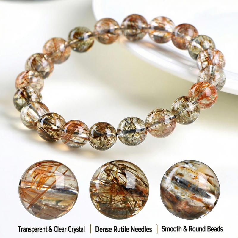 Abundance & Protection Crystal Bracelet |Black Gold Melody's Stone