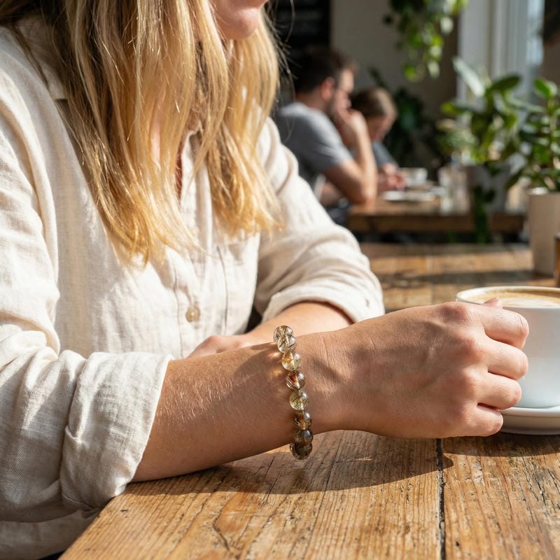 Abundance & Protection Crystal Bracelet |Black Gold Melody's Stone